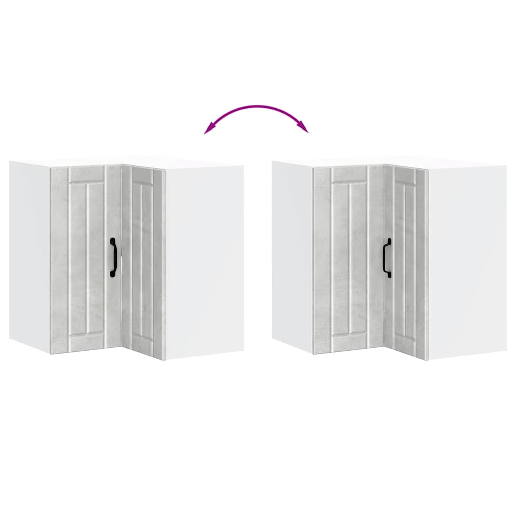 Pensile da Cucina ad Angolo Lucca Grigio Cemento in Truciolato - homemem39