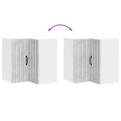 Pensile da Cucina ad Angolo Lucca Grigio Cemento in Truciolato - homemem39