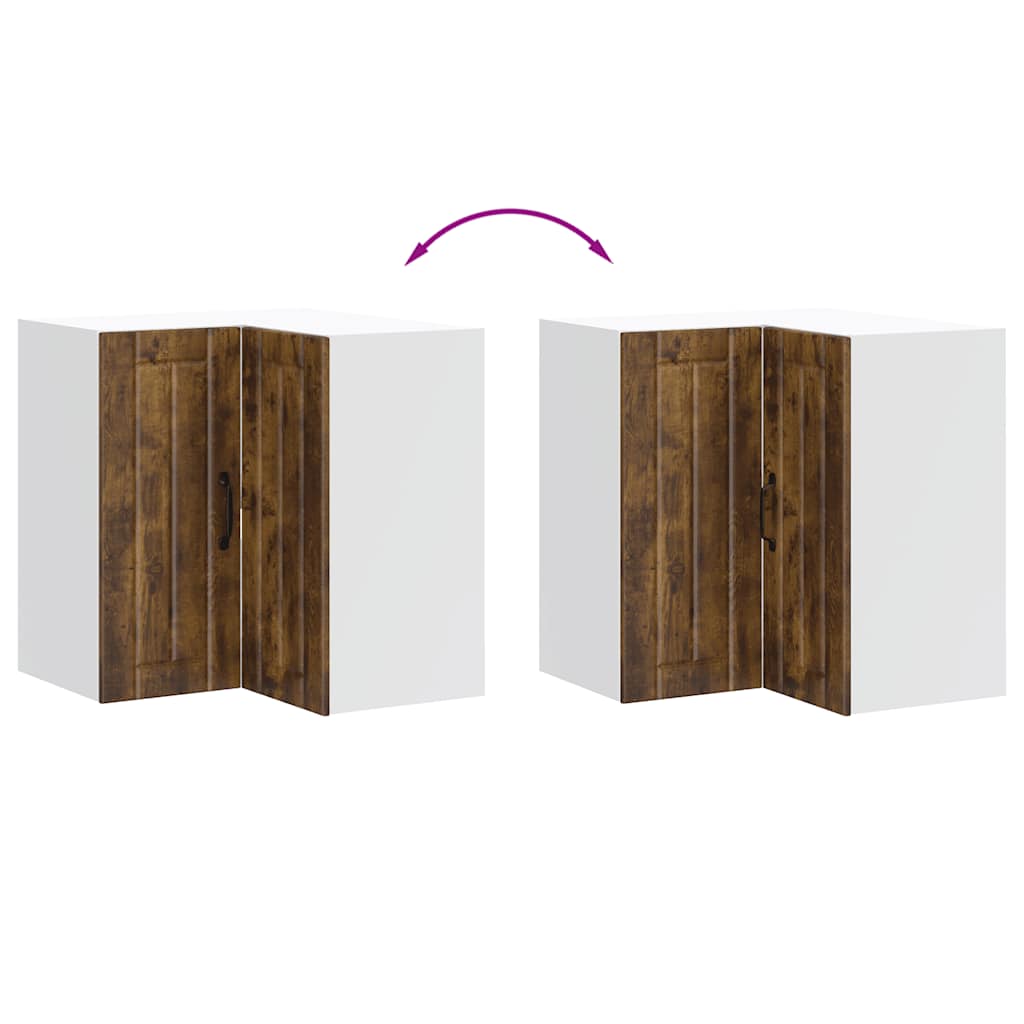 Pensile da Cucina ad Angolo Lucca Rovere Fumo Legno Multistrato - homemem39