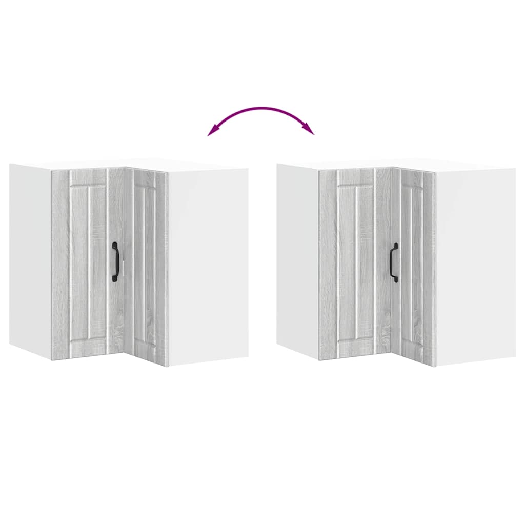 Pensile da Cucina ad Angolo Lucca Grigio Sonoma in Truciolato - homemem39