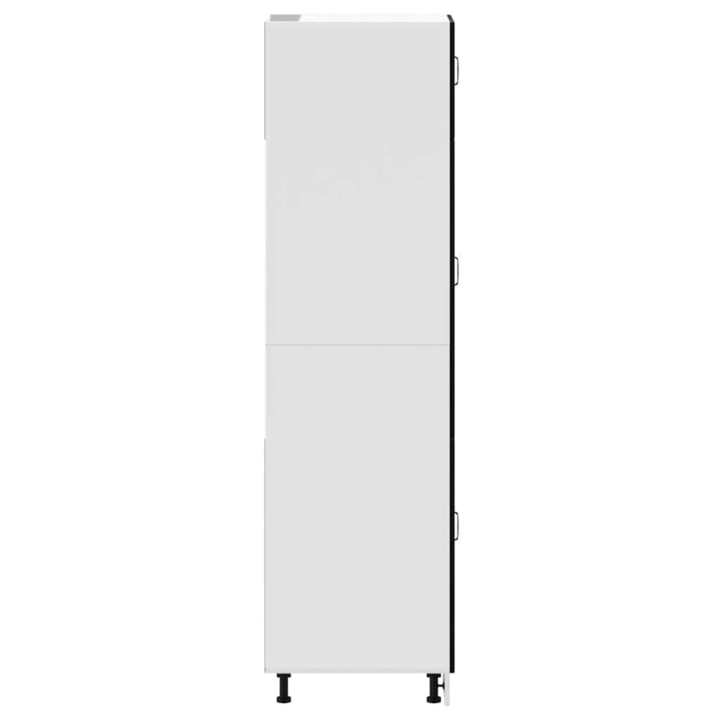 Armadio da Cucina Lucca Nero in Legno Multistrato - homemem39