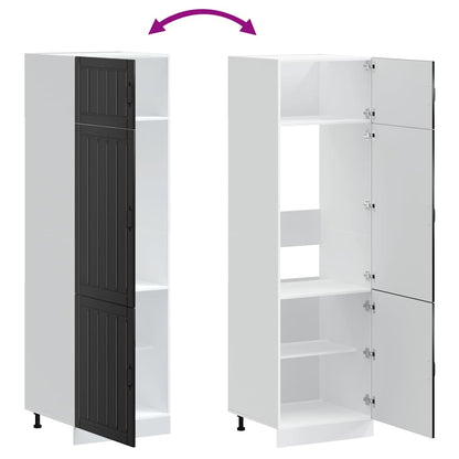 Armadio da Cucina Lucca Nero in Legno Multistrato - homemem39