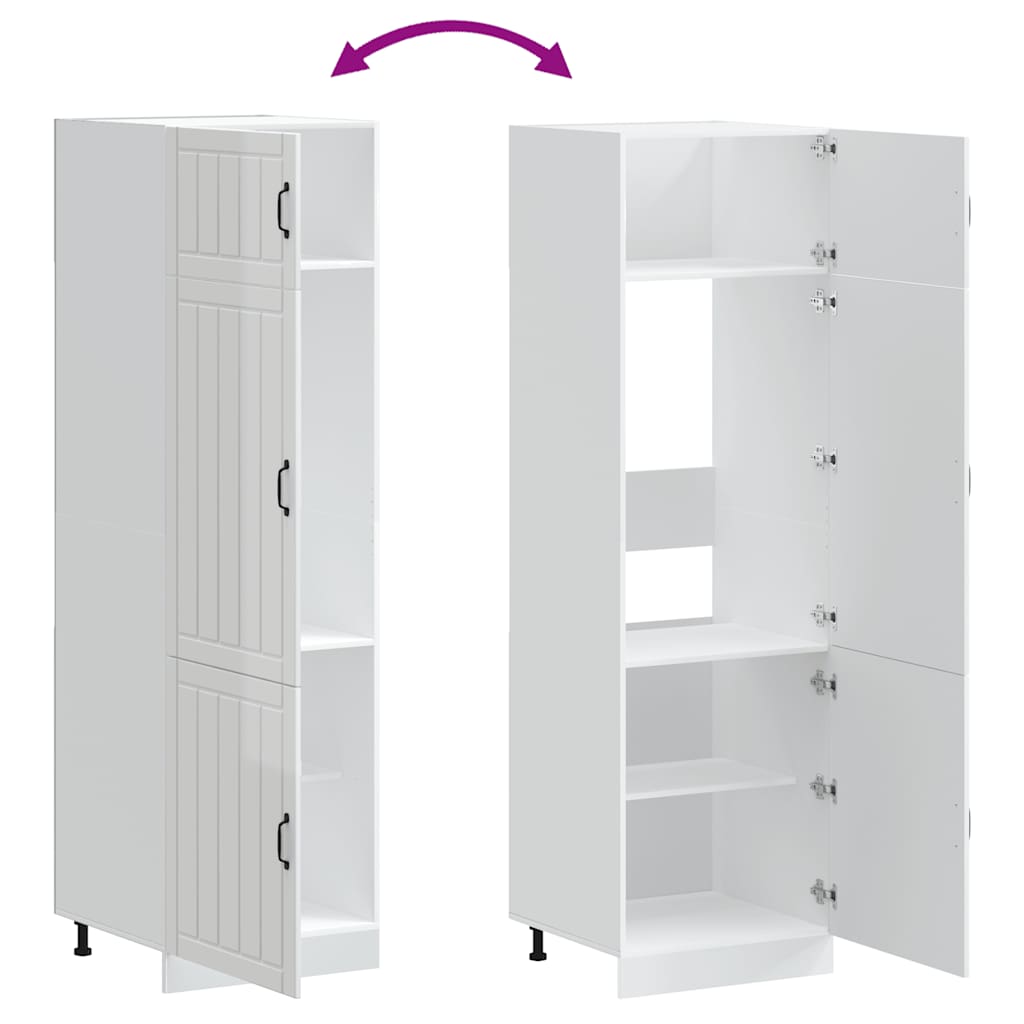 Armadio da Cucina Lucca Bianco Lucido in Legno Multistrato - homemem39