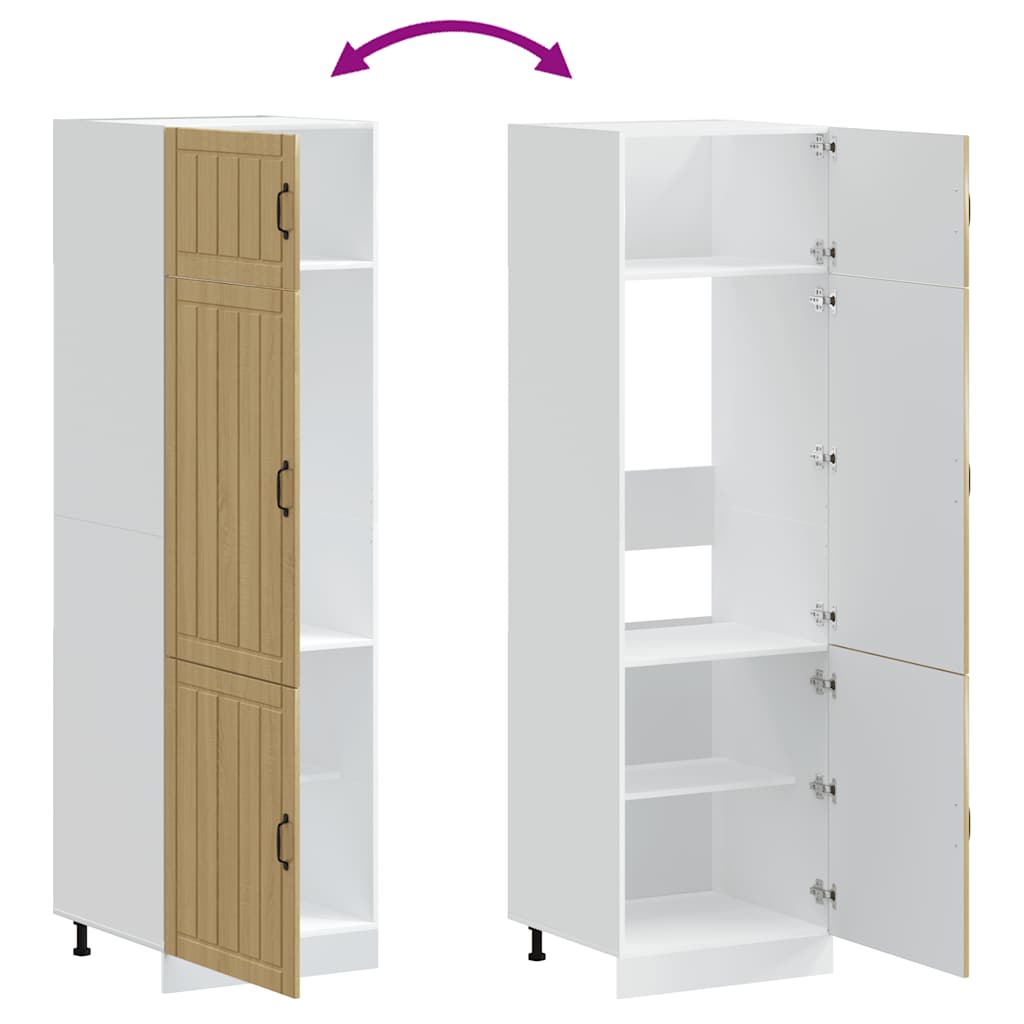 Armadio da Cucina Lucca Rovere Sonoma in Legno Multistrato - homemem39