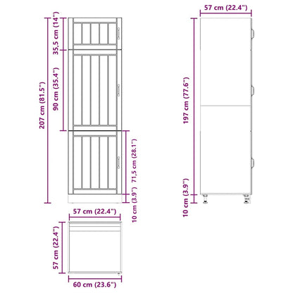 Armadio da Cucina Lucca Rovere Artigianale Legno Multistrato - homemem39