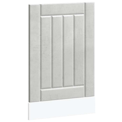 Pannello Lavastoviglie Lucca Grigio Cemento Legno Multistrato - homemem39