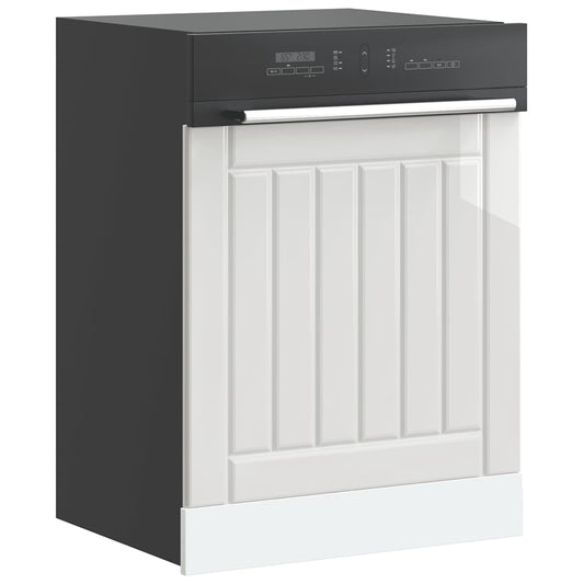 Pannello Lavastoviglie Lucca Bianco Lucido in Legno Multistrato - homemem39