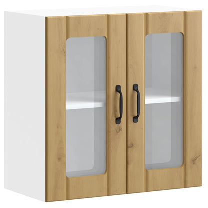 Pensile da Cucina con Porta in Vetro Lucca Rovere Artigianale - homemem39