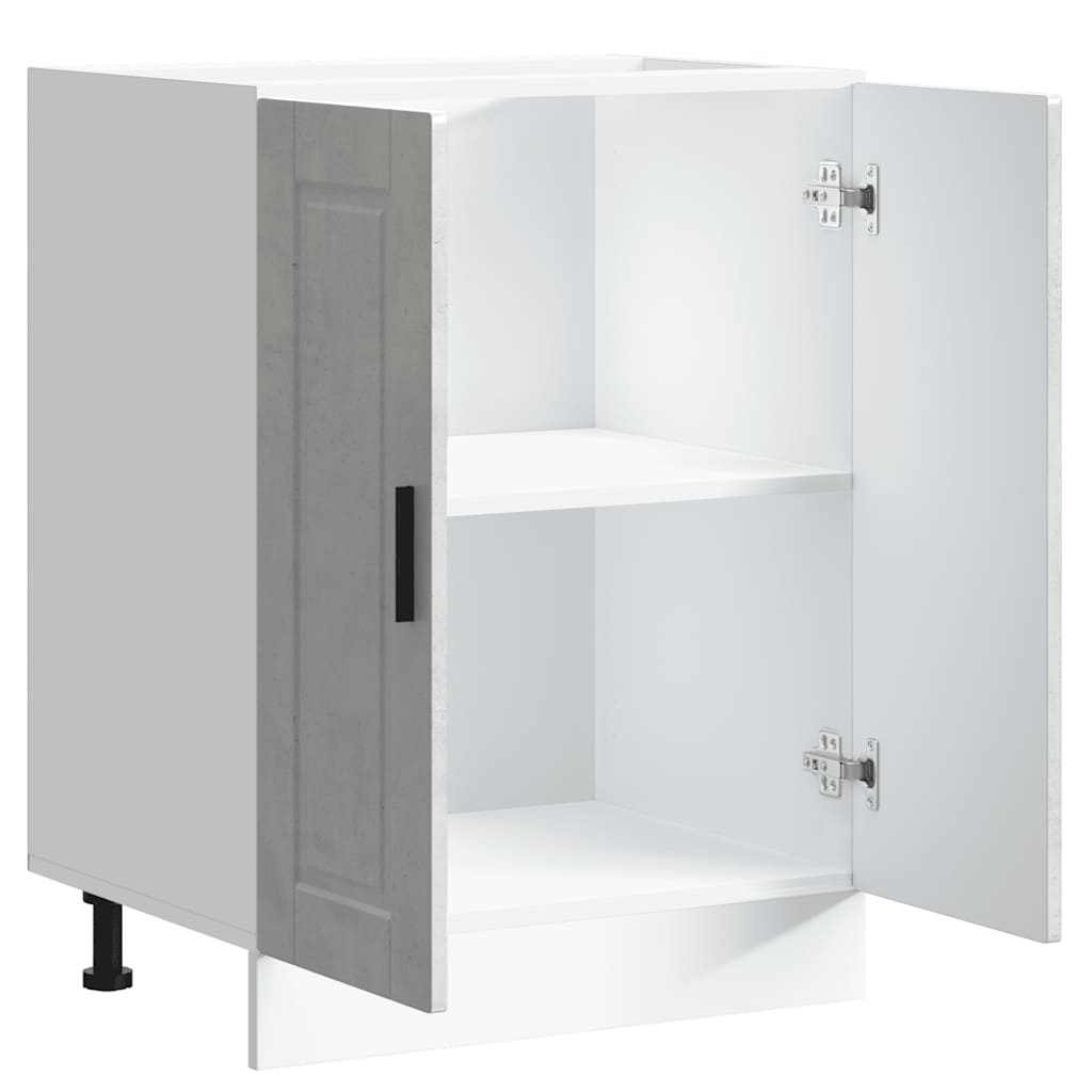 Base da Cucina Porto Grigio Cemento in Legno Multistrato - homemem39