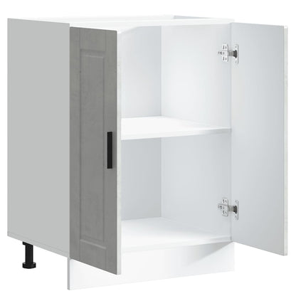 Base da Cucina Porto Grigio Cemento in Legno Multistrato - homemem39