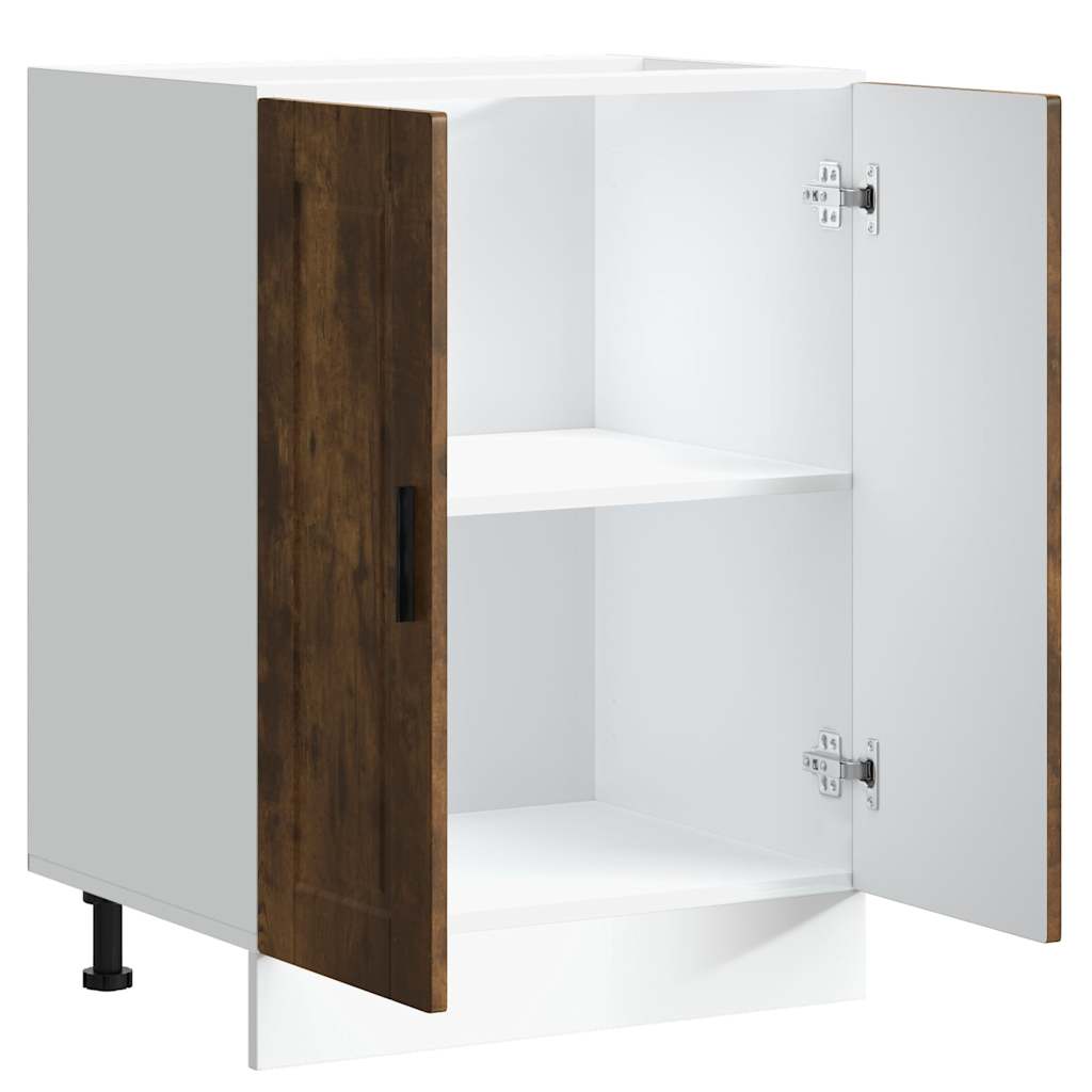 Base da Cucina Porto Rovere Fumo in Legno Multistrato - homemem39