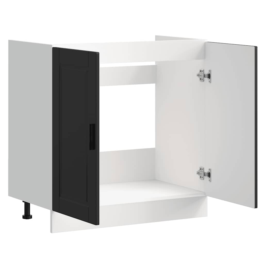 Mobile base lavello Porto Nero 80x46x81,5cm Legno Multistrato - homemem39