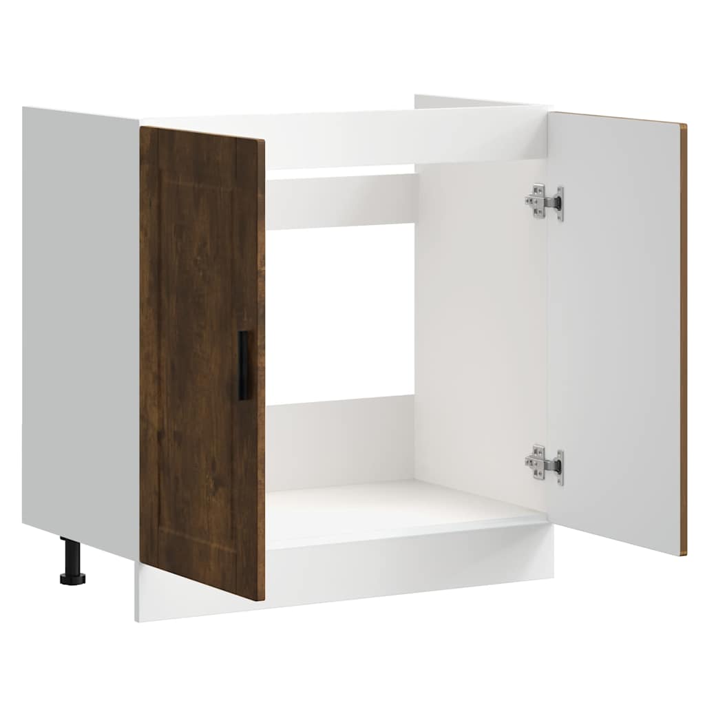 Mobile base lavello Porto Rovere Fumo 80x46x81,5 cm Truciolato - homemem39