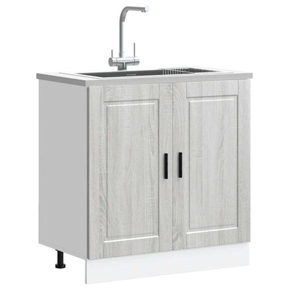 Mobile base lavello Porto Grigio Sonoma 80x46x81,5cm Truciolato - homemem39