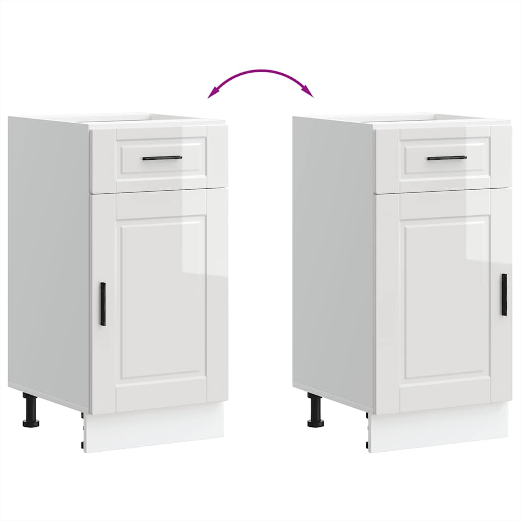 Base da Cucina Porto Bianco Lucido in Legno Multistrato - homemem39