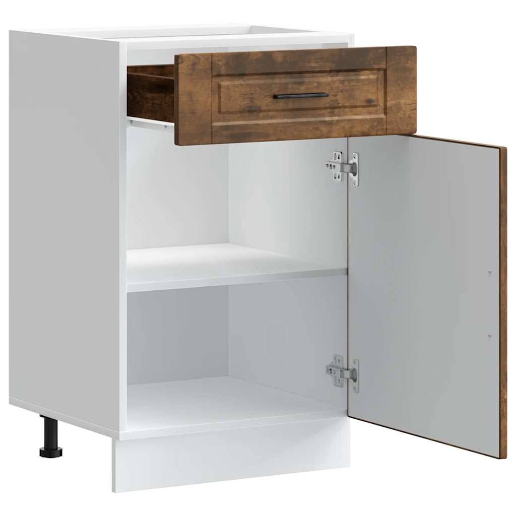 Base da Cucina Porto Rovere Fumo in Legno Multistrato - homemem39