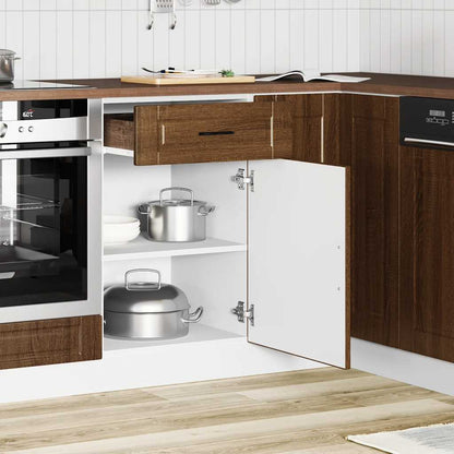 Base da Cucina Porto Rovere Marrone in Legno Multistrato - homemem39