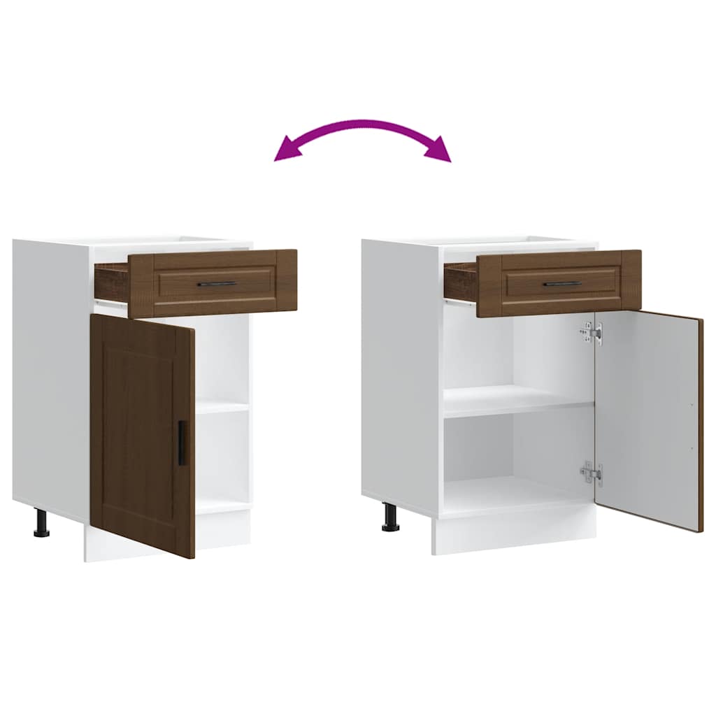 Base da Cucina Porto Rovere Marrone in Legno Multistrato - homemem39