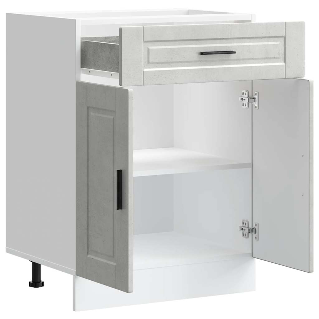 Base da Cucina Porto Grigio Cemento in Legno Multistrato - homemem39