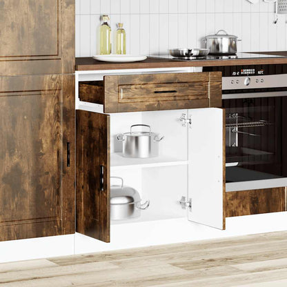 Base da Cucina Porto Rovere Fumo in Legno Multistrato - homemem39