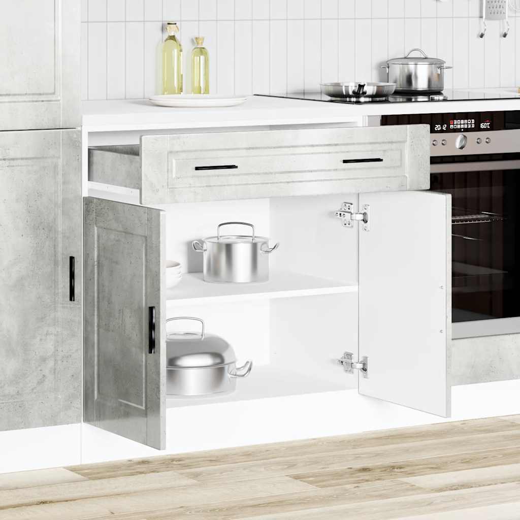 Base da Cucina Porto Grigio Cemento in Legno Multistrato - homemem39