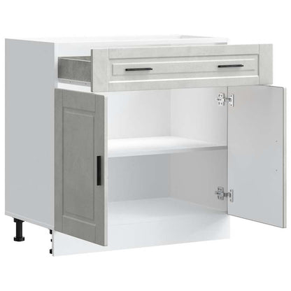 Base da Cucina Porto Grigio Cemento in Legno Multistrato - homemem39