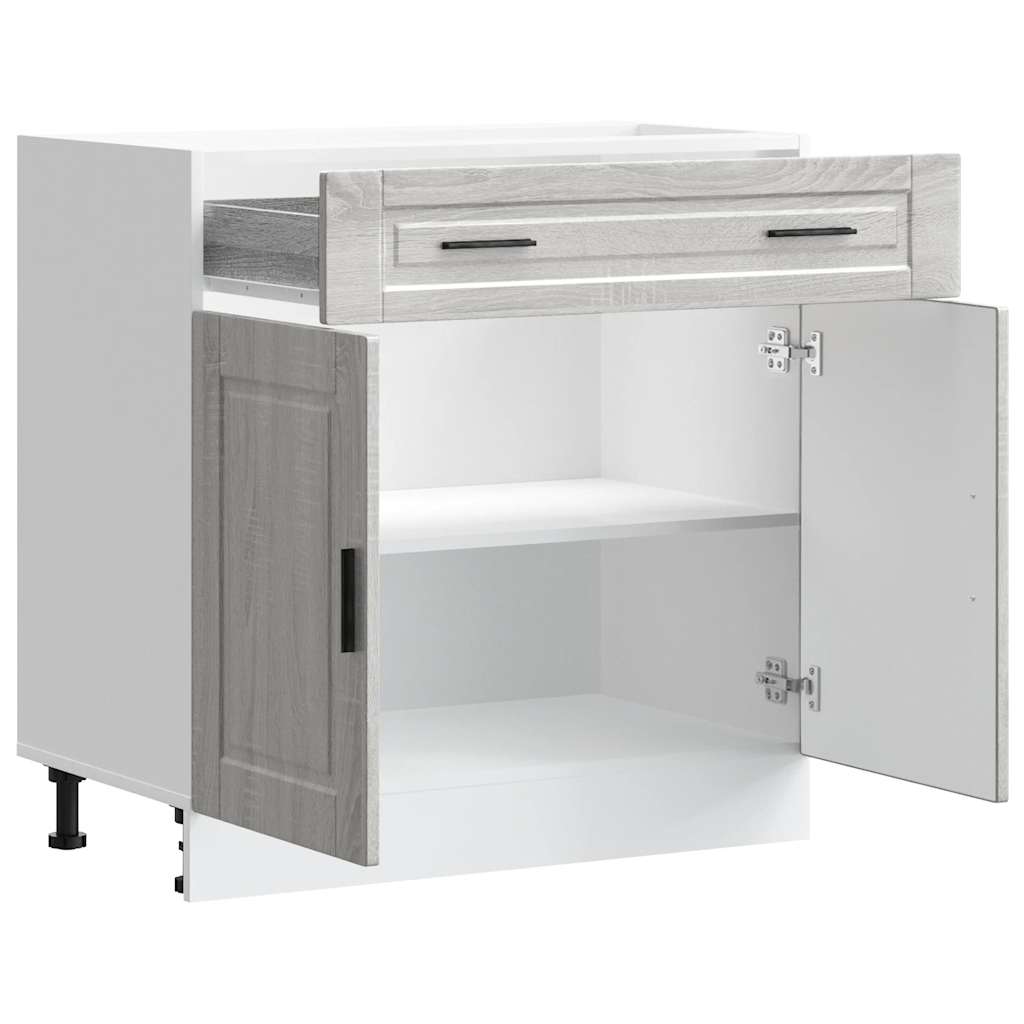 Base da Cucina Porto Grigio Sonoma in Legno Multistrato - homemem39