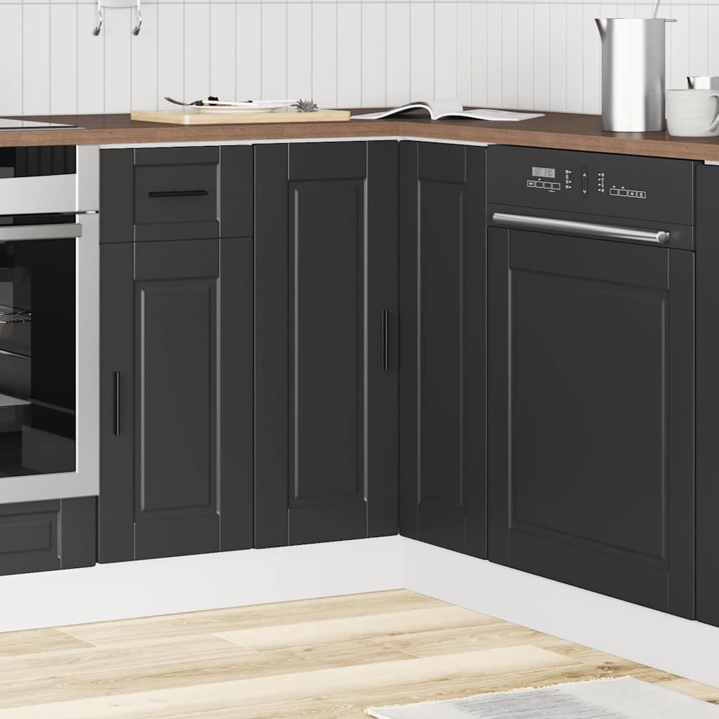 Base ad Angolo Cucina Porto Nero in Legno Multistrato - homemem39