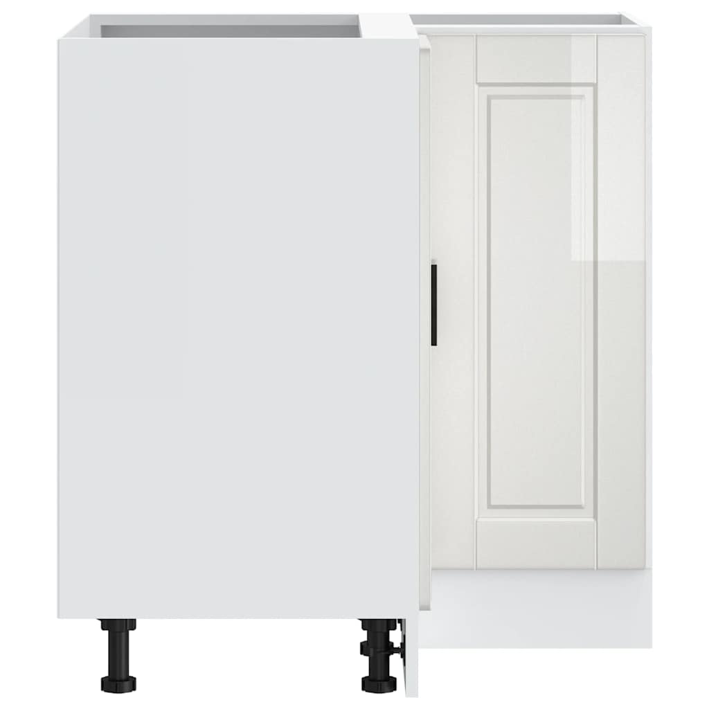 Base ad Angolo Cucina Porto Bianco Lucido in Legno Multistrato - homemem39