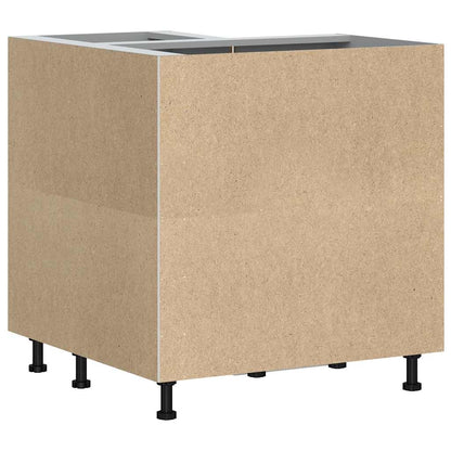 Base ad Angolo Cucina Porto Rovere Fumo in Legno Multistrato - homemem39