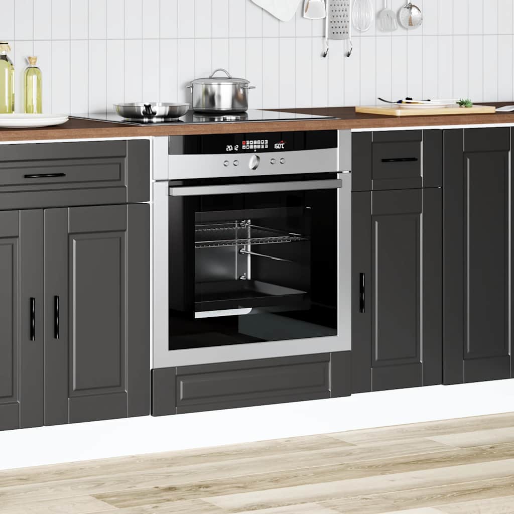 Armadio per Forno Porto Nero in Legno Multistrato - homemem39