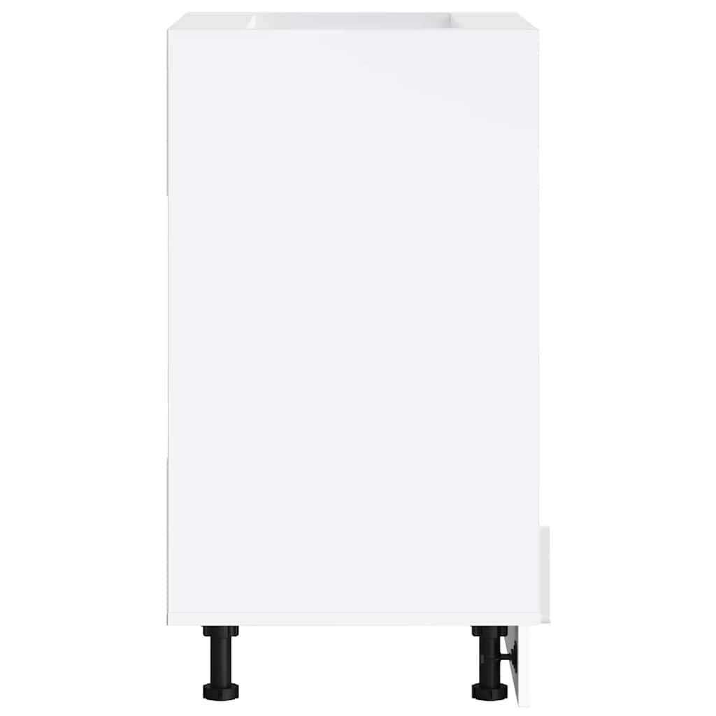 Armadio per Forno Porto Bianco Lucido in Legno Multistrato - homemem39