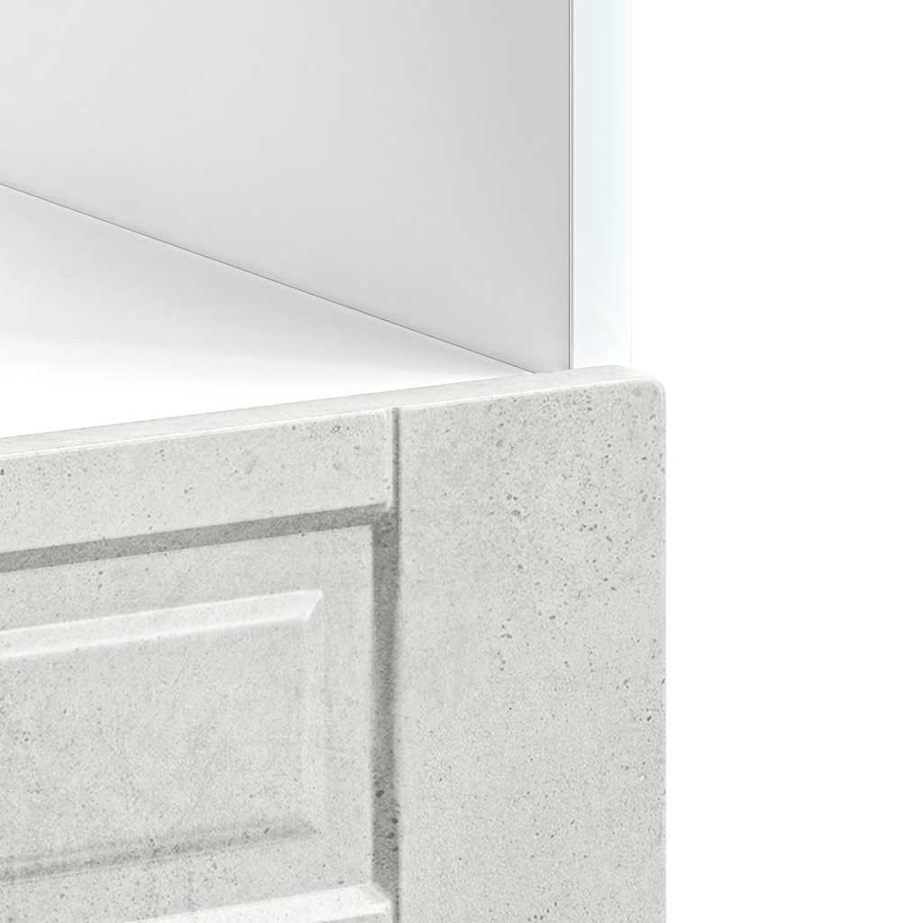 Armadio per Forno Porto Grigio Cemento in Legno Multistrato - homemem39