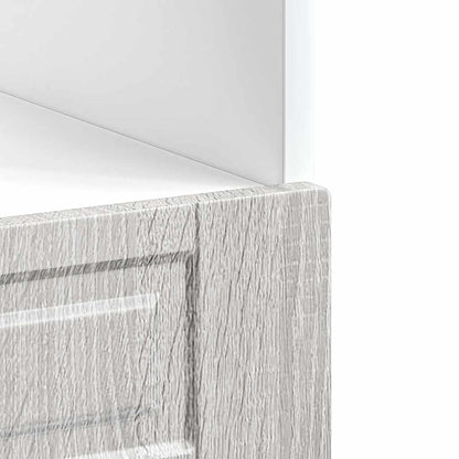 Armadio per Forno Porto Grigio Sonoma in Legno Multistrato - homemem39