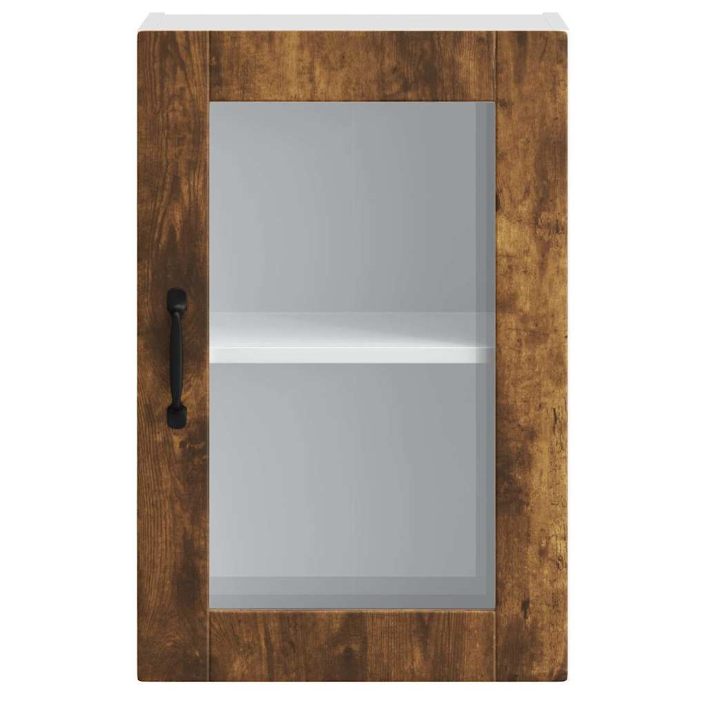 Pensile da Cucina con Porta in Vetro Porto Rovere Fumo - homemem39