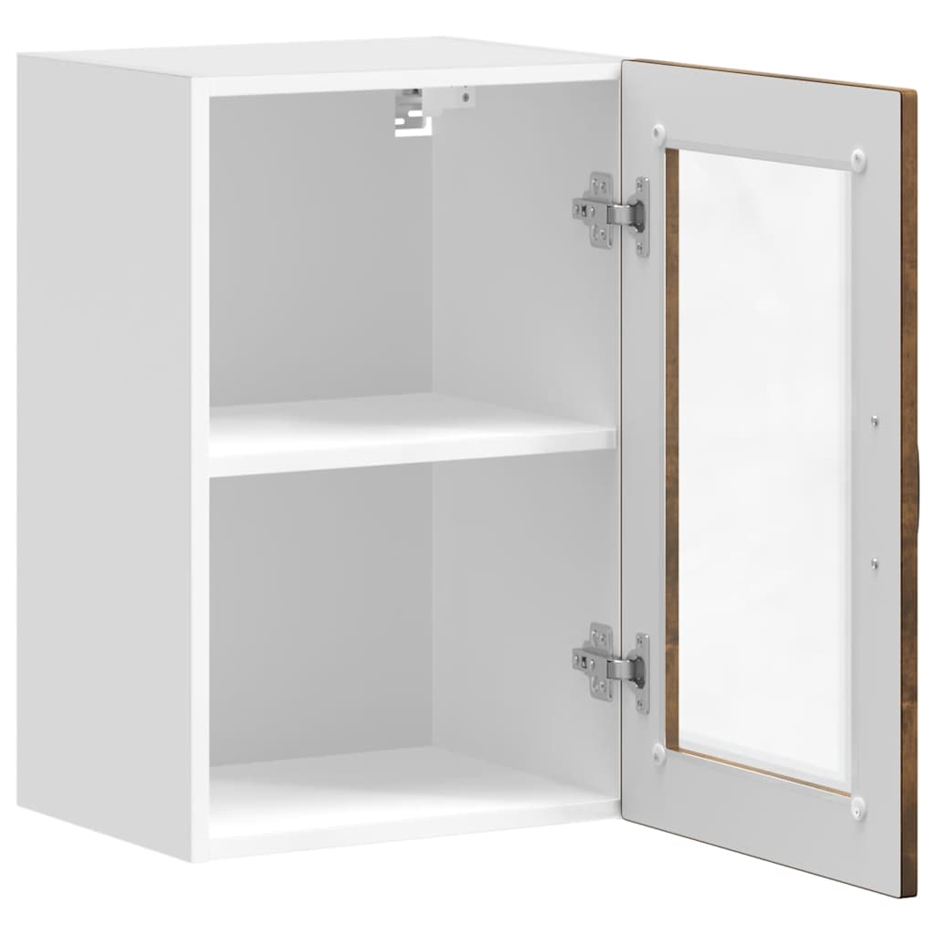 Pensile da Cucina con Porta in Vetro Porto Rovere Fumo - homemem39