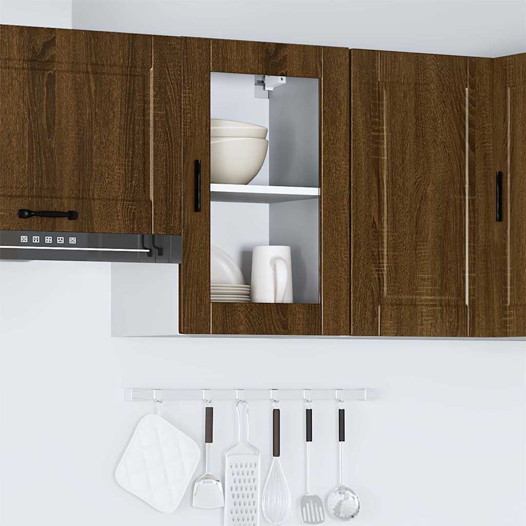 Pensile da Cucina con Porta in Vetro Porto Rovere Marrone