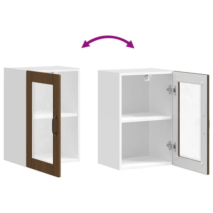 Pensile da Cucina con Porta in Vetro Porto Rovere Marrone - homemem39