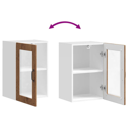 Pensile da Cucina con Porta in Vetro Porto Legno Vecchio - homemem39