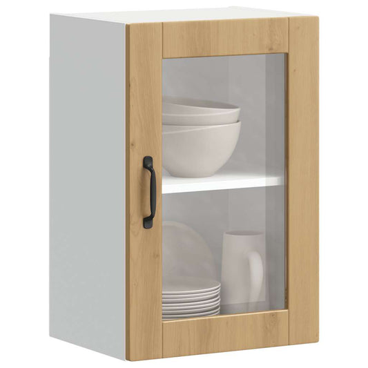 Pensile da Cucina con Porta in Vetro Porto Rovere Artigianale - homemem39