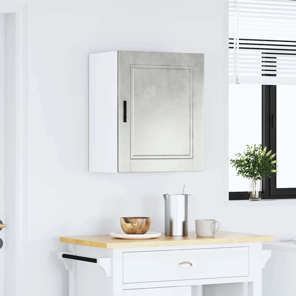 Pensile da Cucina Porto Grigio Cemento in Legno Multistrato - homemem39