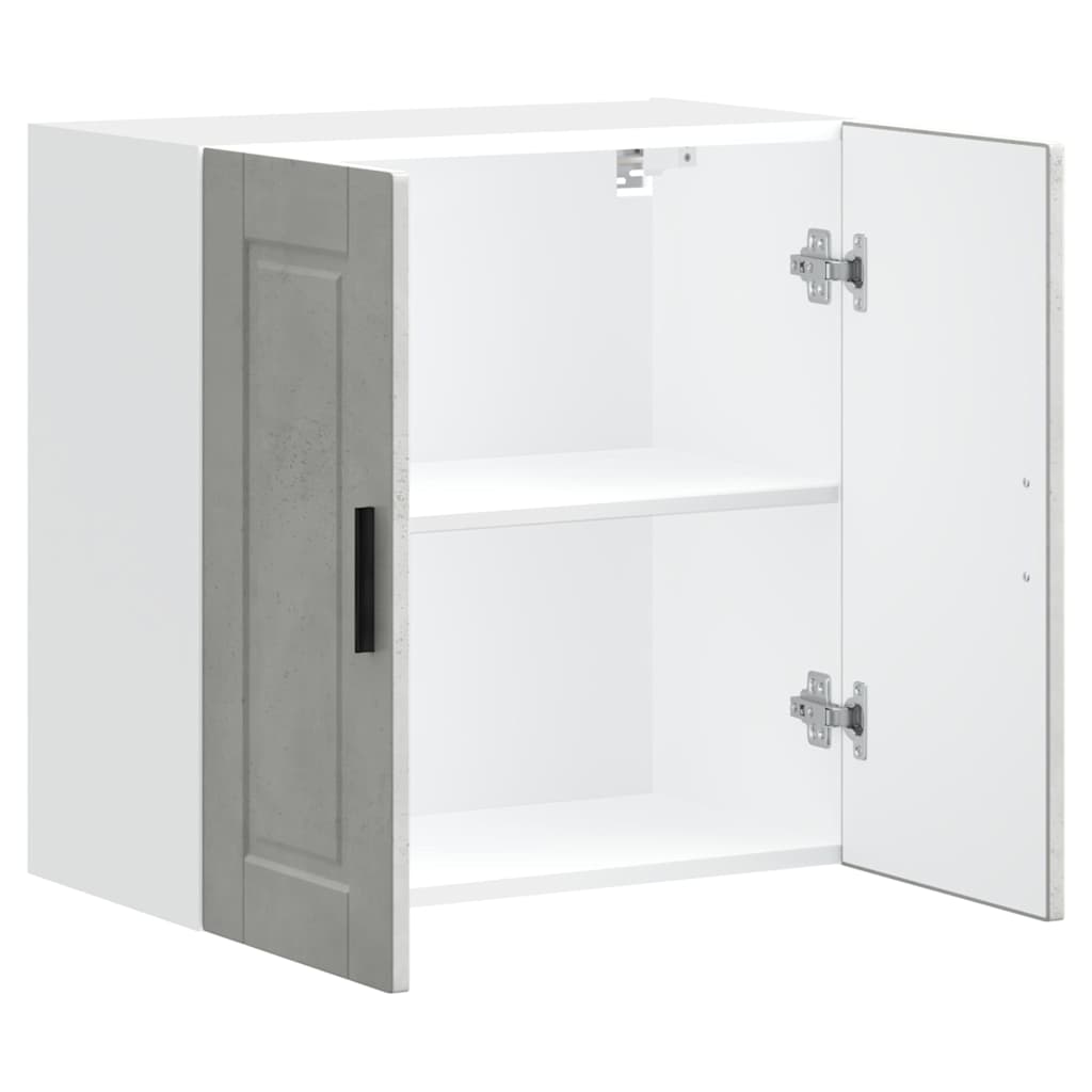 Pensile da Cucina Porto Grigio Cemento in Legno Multistrato - homemem39