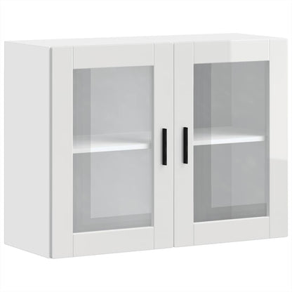 Pensile da Cucina con Porta in Vetro Porto Bianco Lucido - homemem39