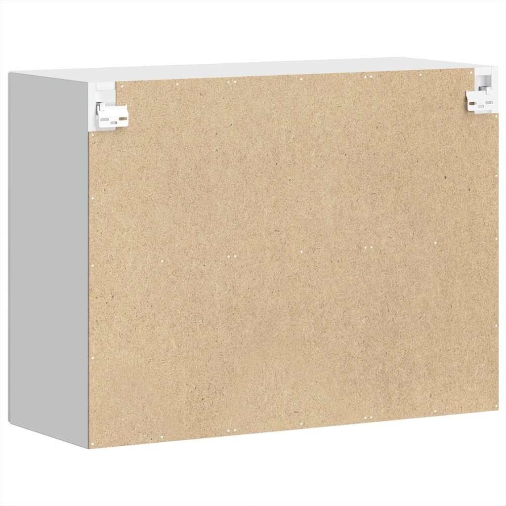 Pensile da Cucina con Porta in Vetro Porto Bianco Lucido - homemem39