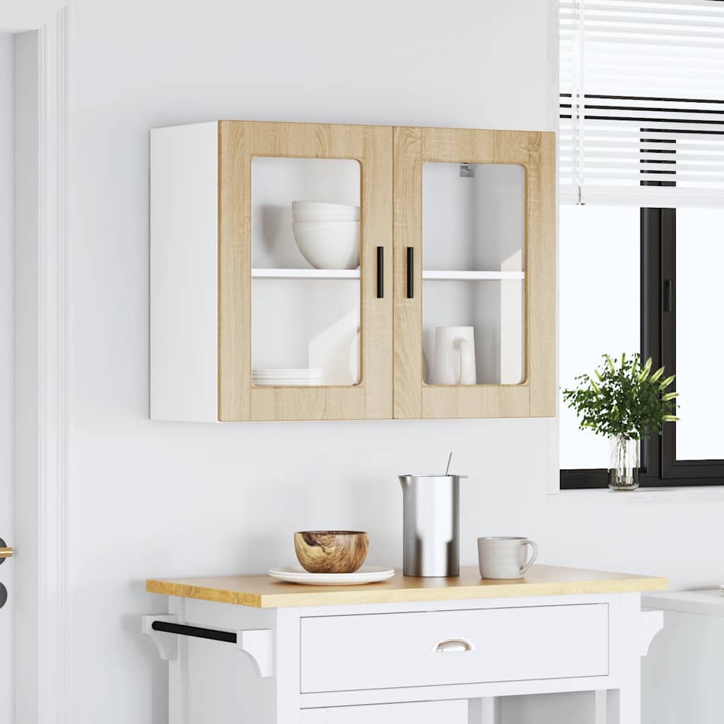 Pensile da Cucina con Porta in Vetro Porto Rovere Sonoma