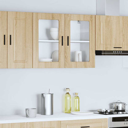 Pensile da Cucina con Porta in Vetro Porto Rovere Sonoma