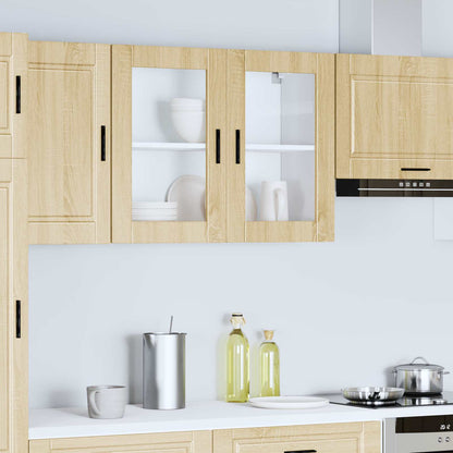 Pensile da Cucina con Porta in Vetro Porto Rovere Sonoma