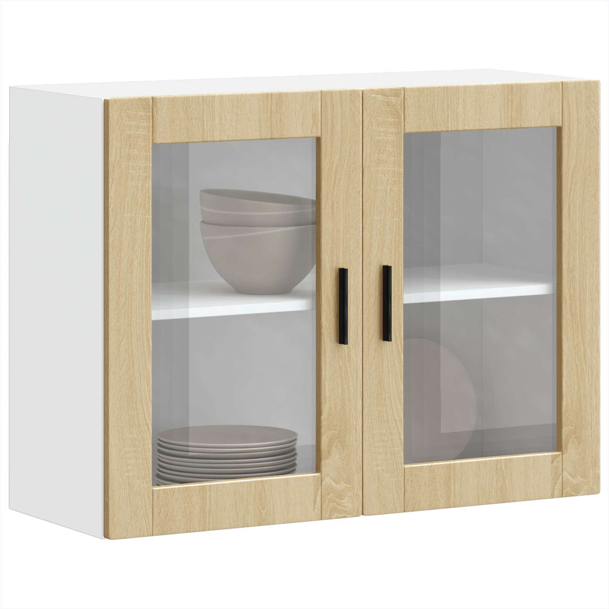 Pensile da Cucina con Porta in Vetro Porto Rovere Sonoma