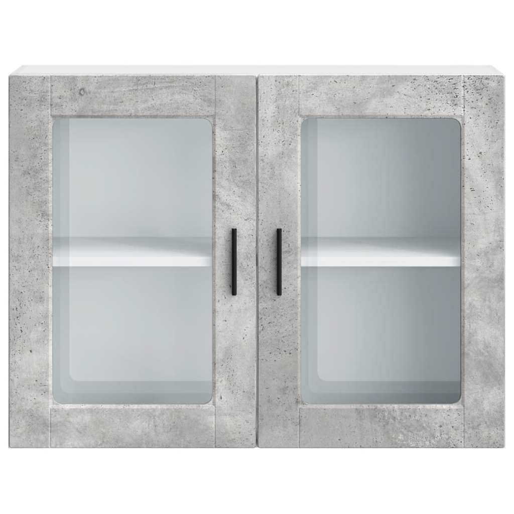 Pensile da Cucina con Porta in Vetro Porto Grigio Cemento | homemem39