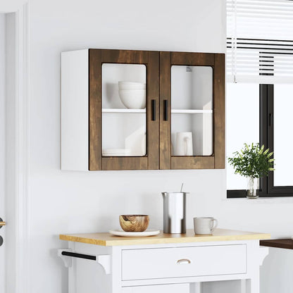 Pensile da Cucina con Porta in Vetro Porto Rovere Fumo | homemem39
